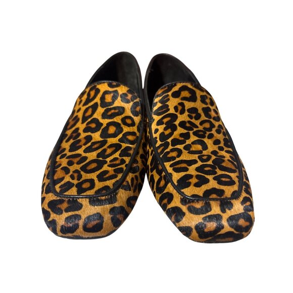 Donald Pliner Womens Leopard Print Loafers 6.5M Heddy Animal Hair Calfskin - Picture 3 of 7